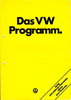 Autoprospekt VW PKW Programm August 1975 gelocht