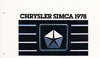 Autoprospekt Chrysler Simca Programm 1978