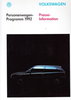 Pressemappe VW PKW Programm 1992