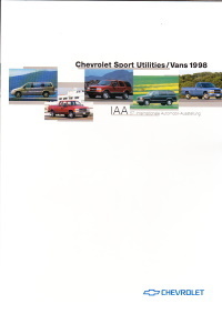 Pressemappe Chevrolet Sport Utilities Vans 1998