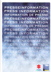 Pressemappe Suzuki PKW Programm 1997