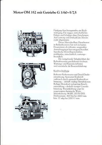 Technikprospekt Mercedes OM 352 kaufen - Histoquariat