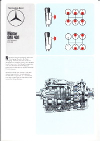 Technikprospekt Mercedes OM 401 April 1977