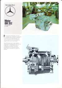 Technikprospekt Mercedes OM 352 April 1977