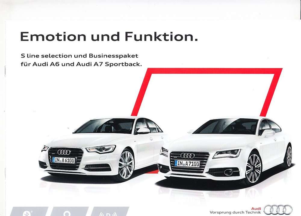 Autoprospekt Audi A6 A7 Sportback S Line 11 - 2013