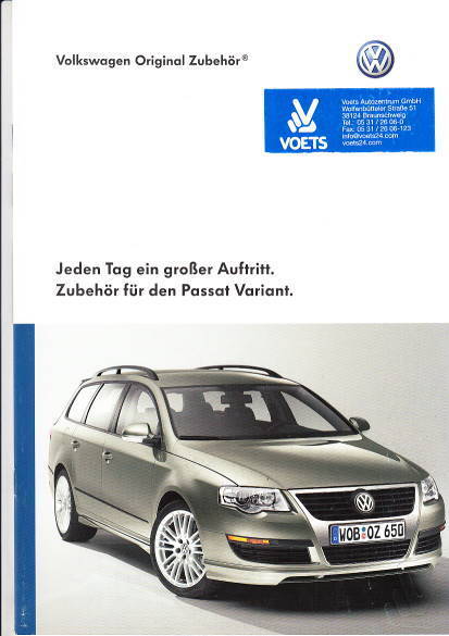 Autoprospekt VW Passat Variant Zubehör 10 - 2005