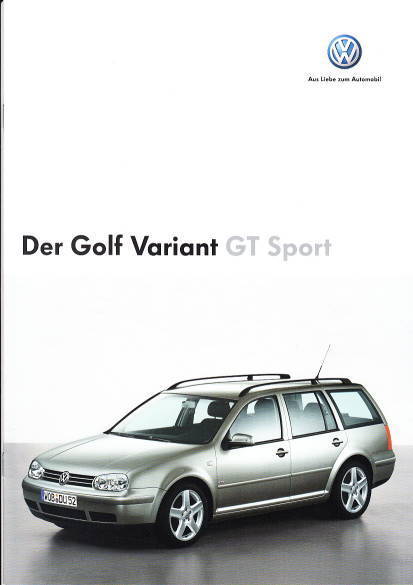 Autoprospekt VW Golf Variant GT Sport 10 - 2004