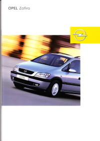 Autoprospekt Opel Zafira April 2002