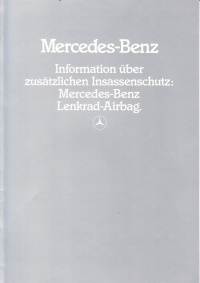 Autoprospekt Mercedes Insassenschutz 12 - 1984