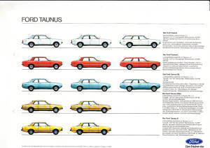 Farbkarte Ford Taunus 8 - 1977