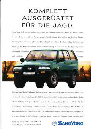 Autoprospekt Ssangyong Korando Waidmann