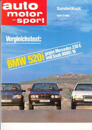 Vergleichtstest BMW 520i Juli 1988