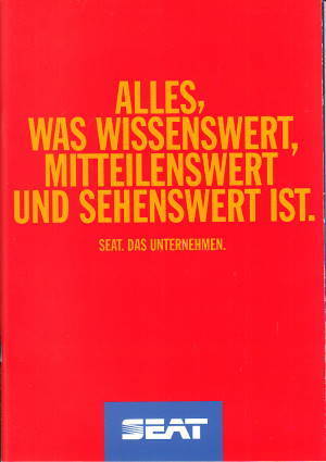 Autoprospekt Seat das Unternehmen 8 - 1993