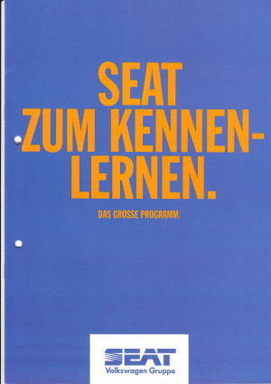 Autoprospekt Seat Modellprogramm 1995 gelocht
