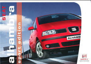 Autoprospekt Seat Alhambra Sport Edition Mai 2004