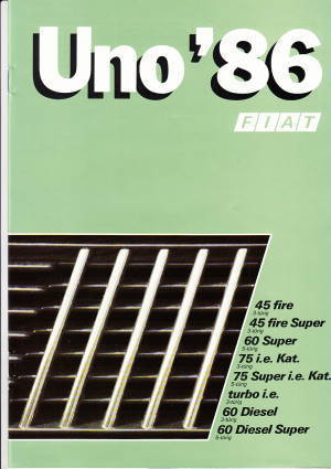 Autoprospekt Fiat Uno August 1985