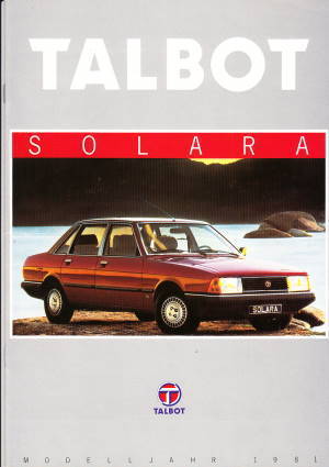 Autoprospekt Talbot Solara September 1980