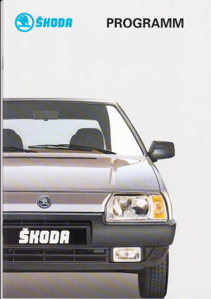 Autoprospekt Skoda Modellprogramm März 1992