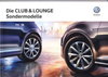 Autoprospekt VW Sondermodelle Club Lounge 2015