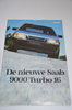 Autoprospekt Saab 9000 Turbo 16 NL