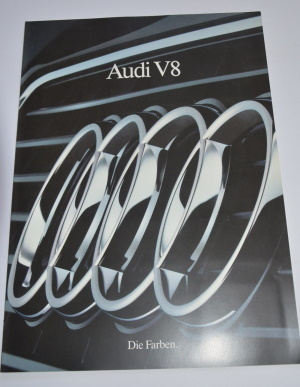 Farbkarte Audi V8 1 - 1990 Großformat