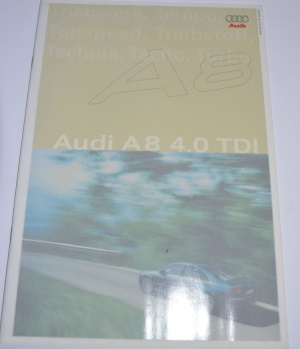 Autoprospekt Audi A8 4.0 TDI - L 4.2 2003