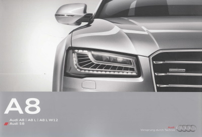 Autoprospekt Audi A8 S8 9 - 2014