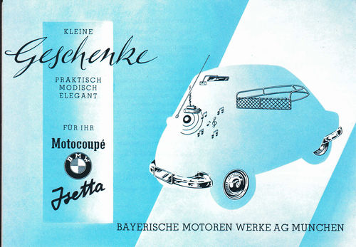 Preisliste BMW Isetta Zubehör Nachdruck 1991