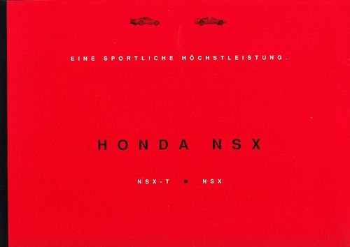 Autoprospekt Honda NSX Juli 1995