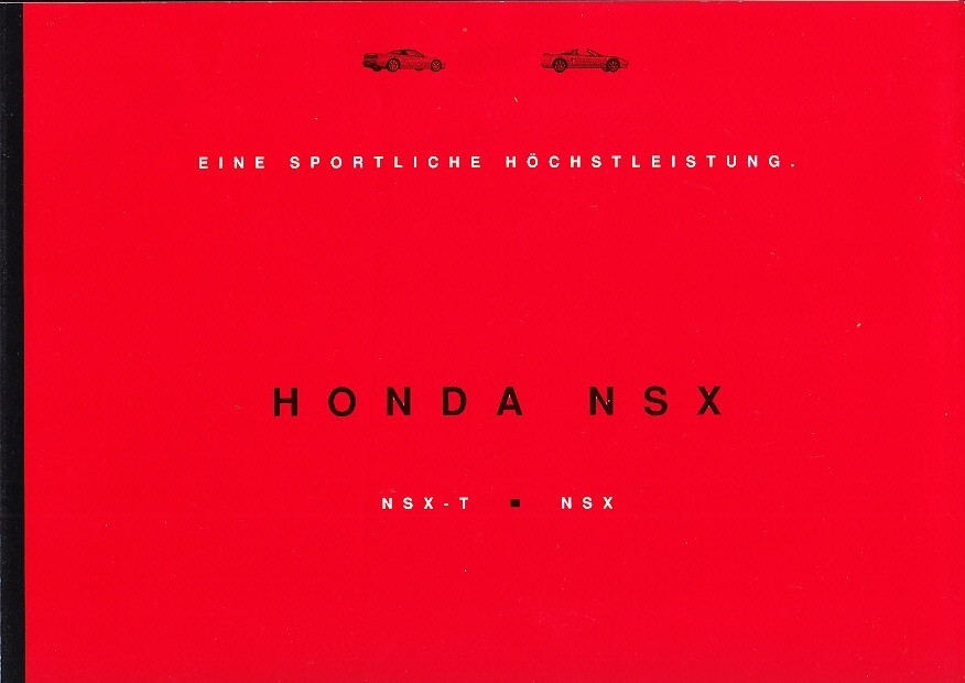 Autoprospekt Honda NSX Mai 1995