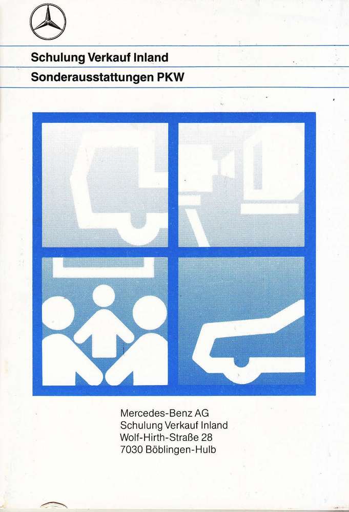 Schulungsunterlage Mercedes Sonderausstattungen PKW 1989