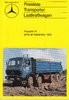 Preisliste Mercedes Transporter LKW 9 - 1985