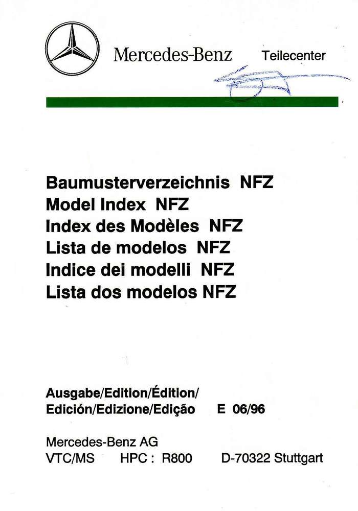 Baumuster-Verzeichnis Mercedes Nutzfahrzeuge 6-96