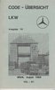 Code-Übersicht Mercedes LKW 8 - 1985