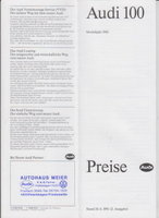 Audi 100 Preislisten