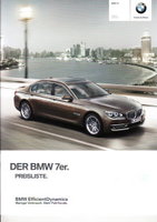 BMW 7er Preislisten