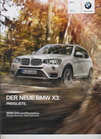 BMW X3 Preislisten