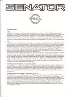 Opel Senator Technikprospekte