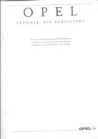 Opel PKW Programm Technikprospekte