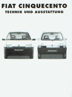 Fiat Cinquecento Technikprospekte