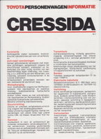Toyota Cressida Technikprospekte