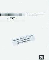 Peugeot 107 Preislisten