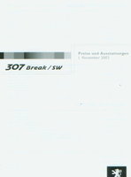 Peugeot 307 Preislisten