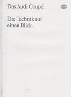 Audi Coupe Technikprospekte