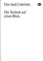 Audi Cabriolet Technikprospekte