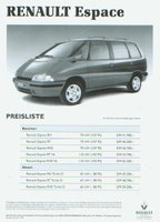 Renault Espace Preislisten