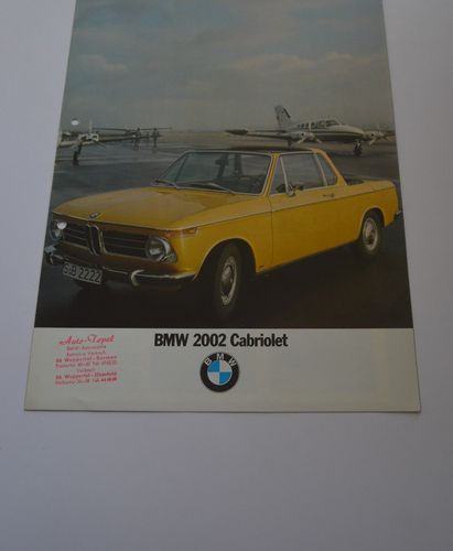 Autoprospekt BMW 2002 Cabriolet 1971