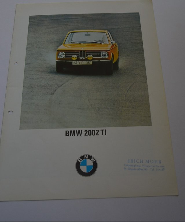 Autoprospekt BMW 2002 TI 1969