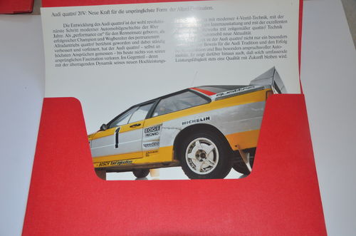 Prospektmappe Audi Quattro 20 V Großformat