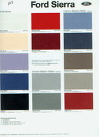 Ford Sierra Farbkarten